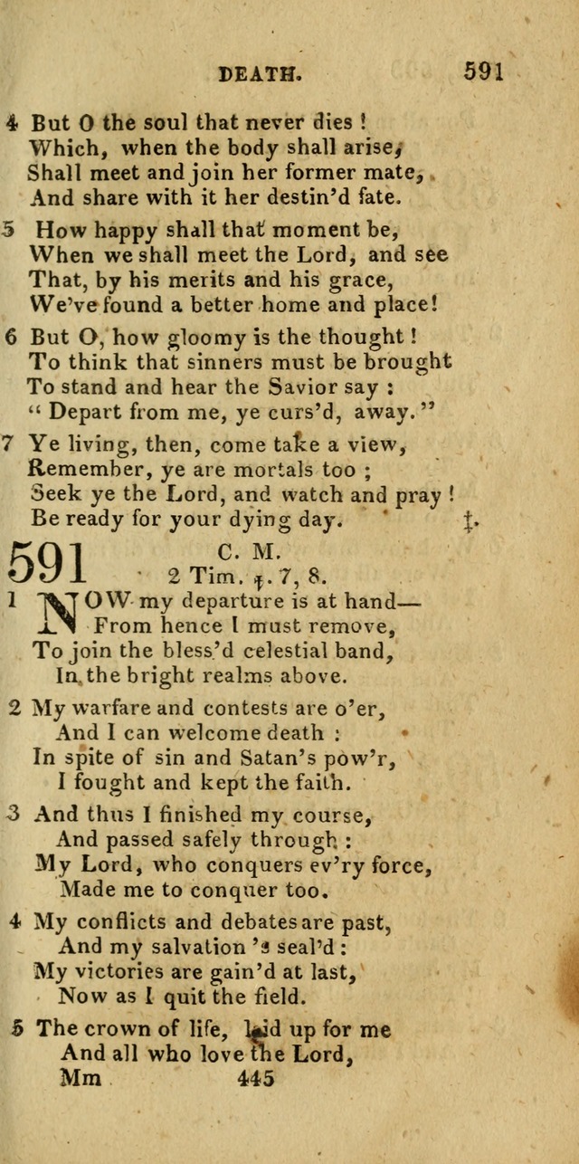 Church Hymn Book; consisting of hymns and psalms, original and selected. adapted to public worship and many other occasions. 2nd ed. page 443