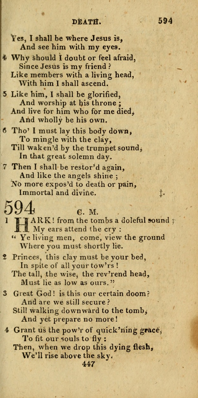 Church Hymn Book; consisting of hymns and psalms, original and selected. adapted to public worship and many other occasions. 2nd ed. page 445