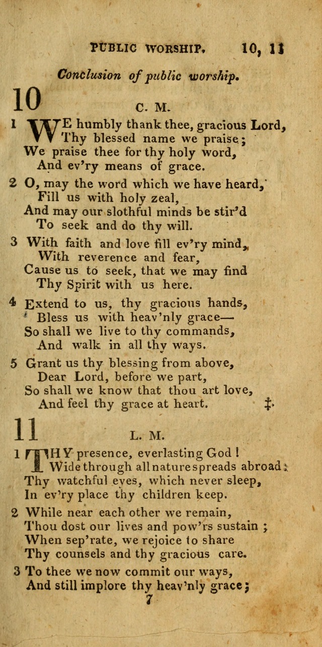 Church Hymn Book; consisting of hymns and psalms, original and selected. adapted to public worship and many other occasions. 2nd ed. page 7