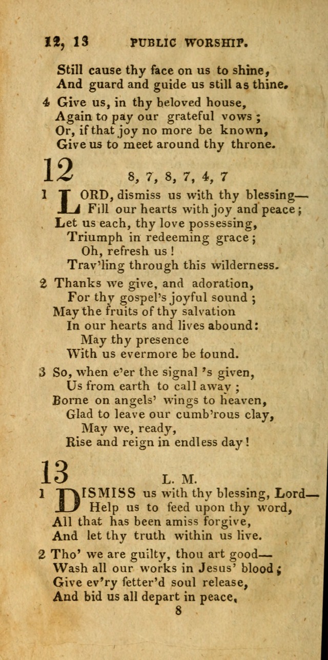 Church Hymn Book; consisting of hymns and psalms, original and selected. adapted to public worship and many other occasions. 2nd ed. page 8