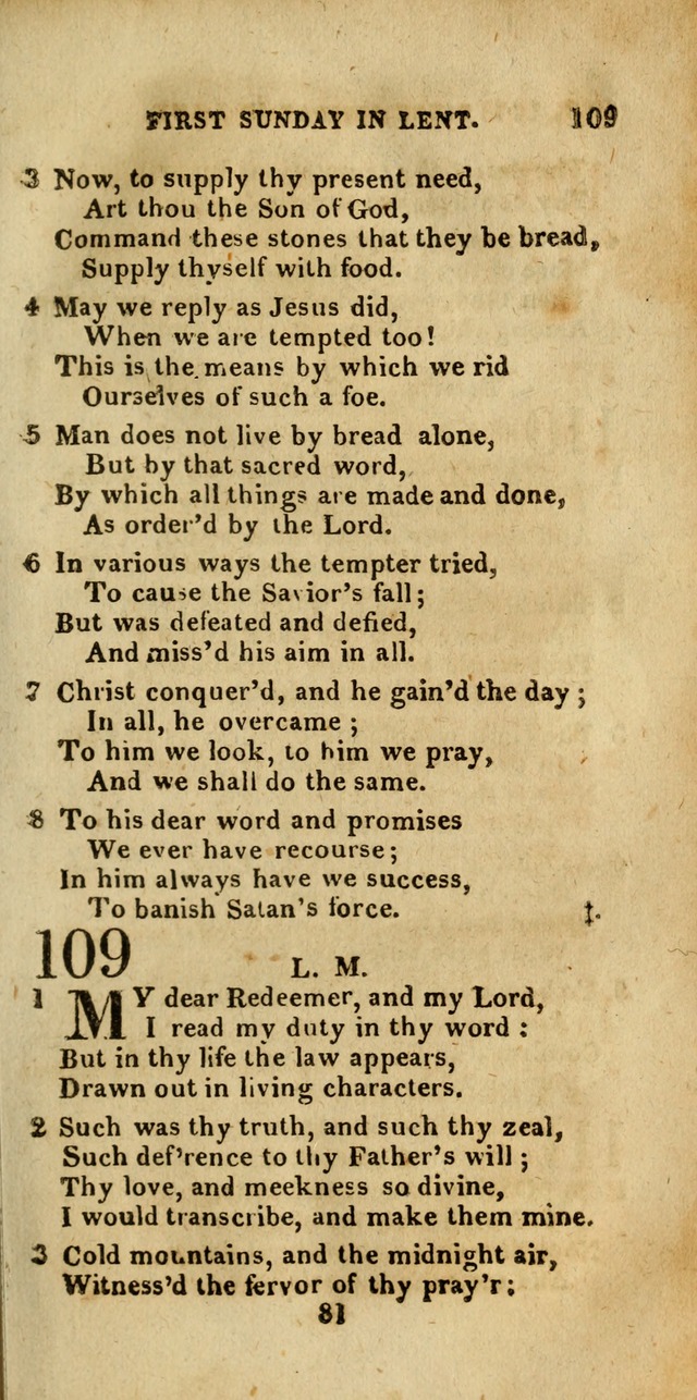 Church Hymn Book; consisting of hymns and psalms, original and selected. adapted to public worship and many other occasions. 2nd ed. page 81