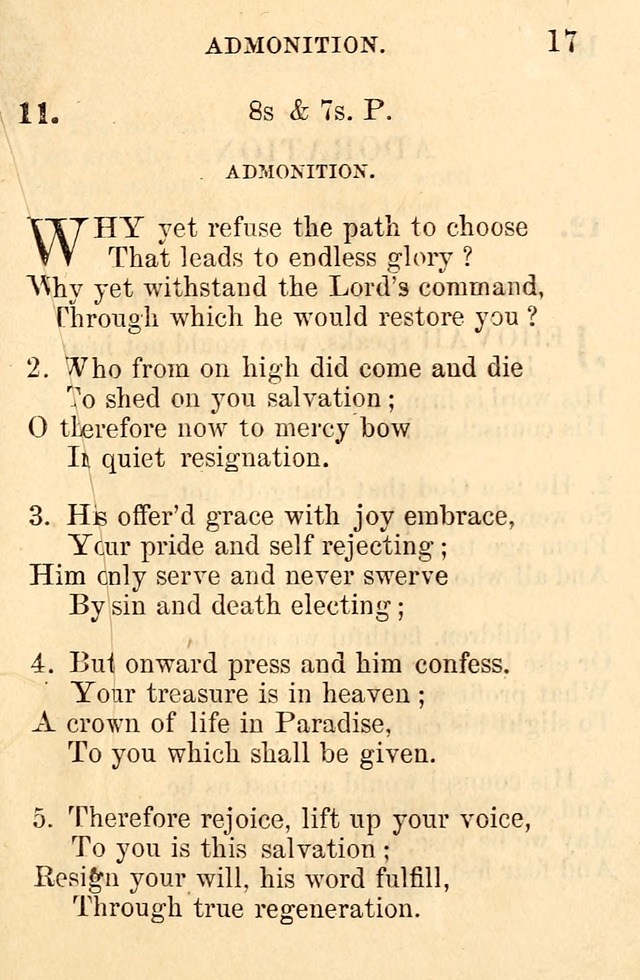 A Collection of Hymns: designed for the use of the Church of Christ page 17