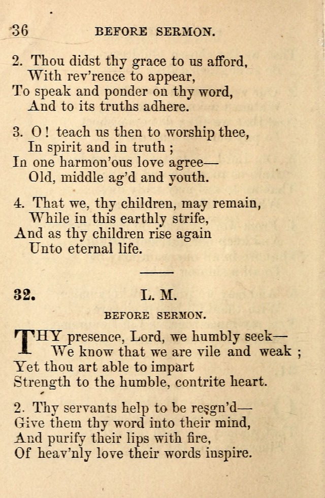A Collection of Hymns: designed for the use of the Church of Christ page 36