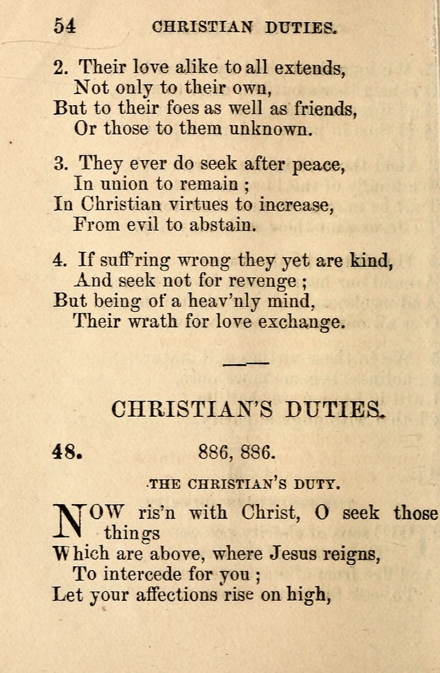 A Collection of Hymns: designed for the use of the Church of Christ page 54
