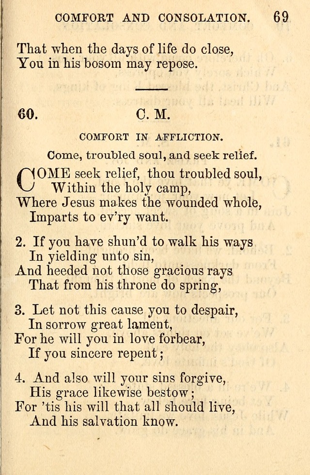 A Collection of Hymns: designed for the use of the Church of Christ page 69