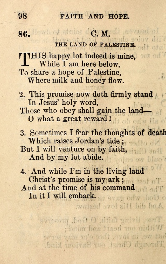 A Collection of Hymns: designed for the use of the Church of Christ page 98