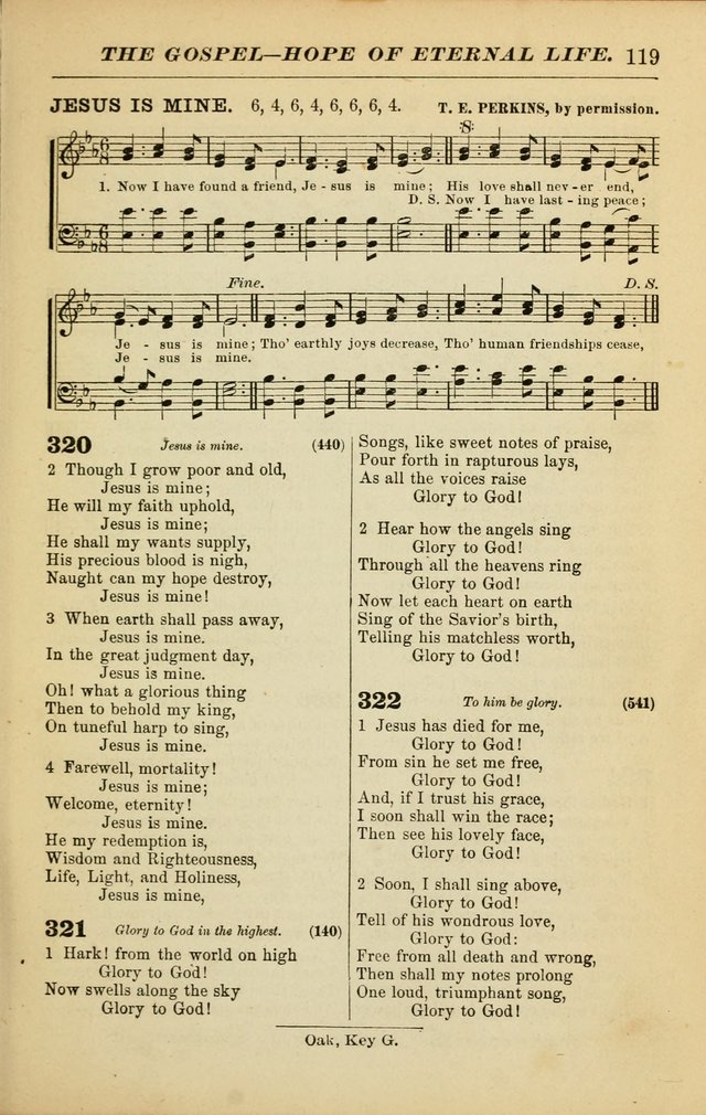 The Christian Hymnal: a choice collection of hymns and tunes for congregational and social worship page 119
