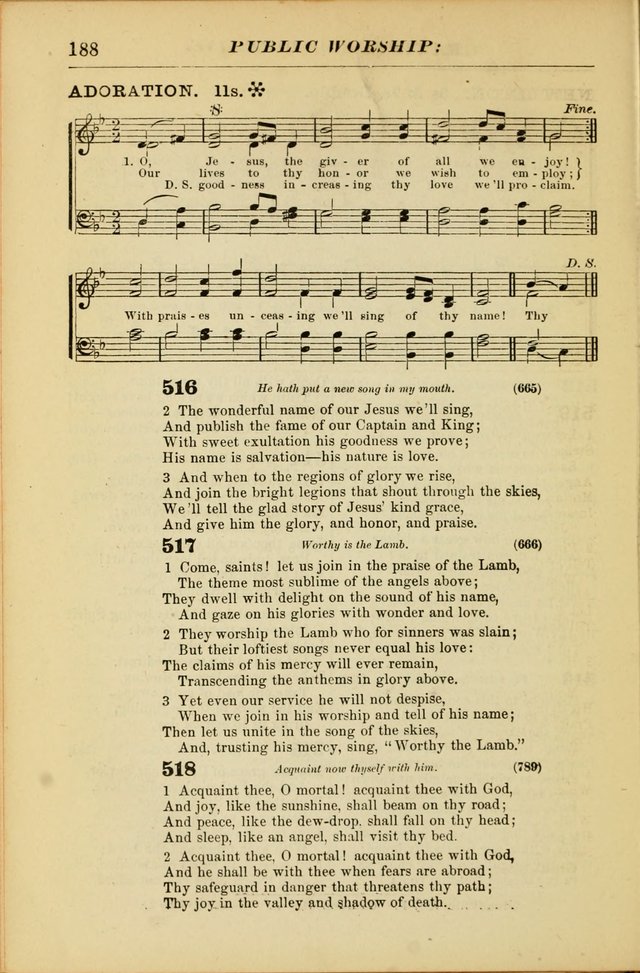 The Christian Hymnal: a choice collection of hymns and tunes for congregational and social worship page 188