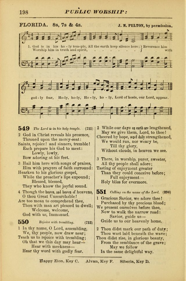 The Christian Hymnal: a choice collection of hymns and tunes for congregational and social worship page 198