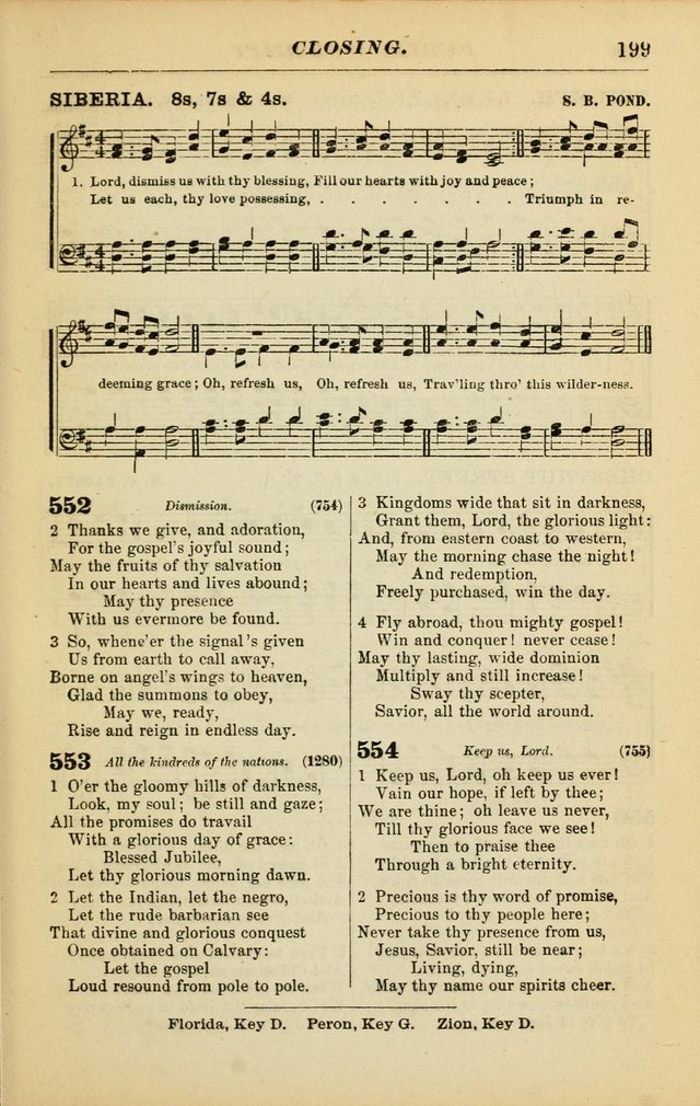The Christian Hymnal: a choice collection of hymns and tunes for congregational and social worship page 199