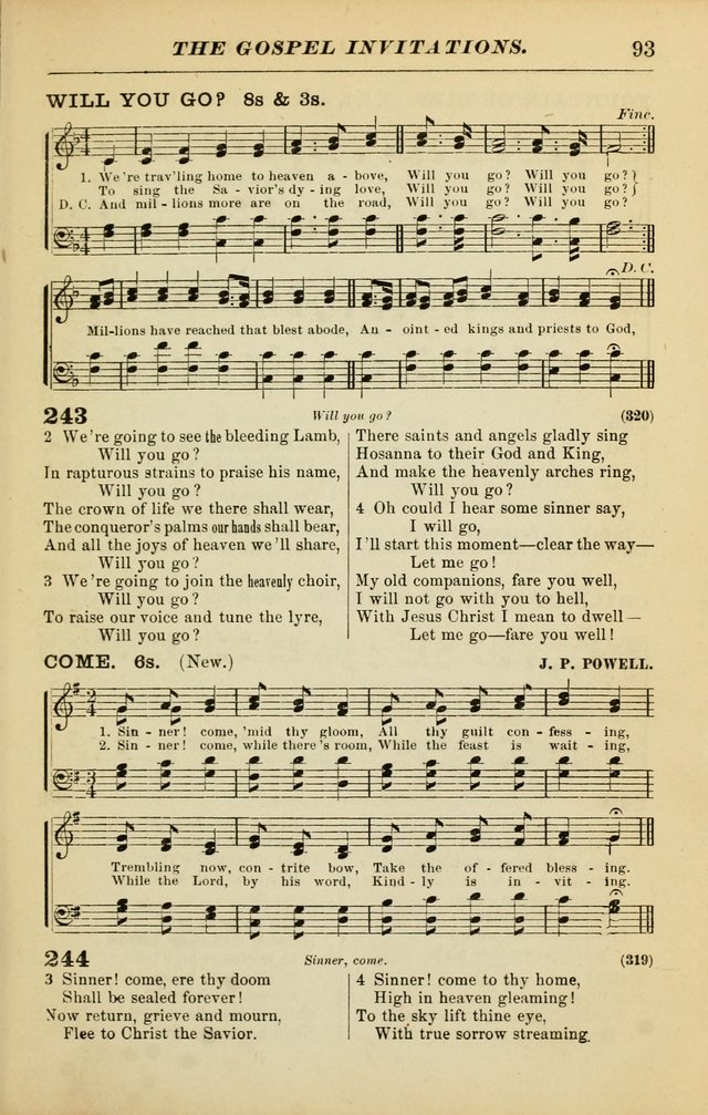 The Christian Hymnal: a choice collection of hymns and tunes for congregational and social worship page 93