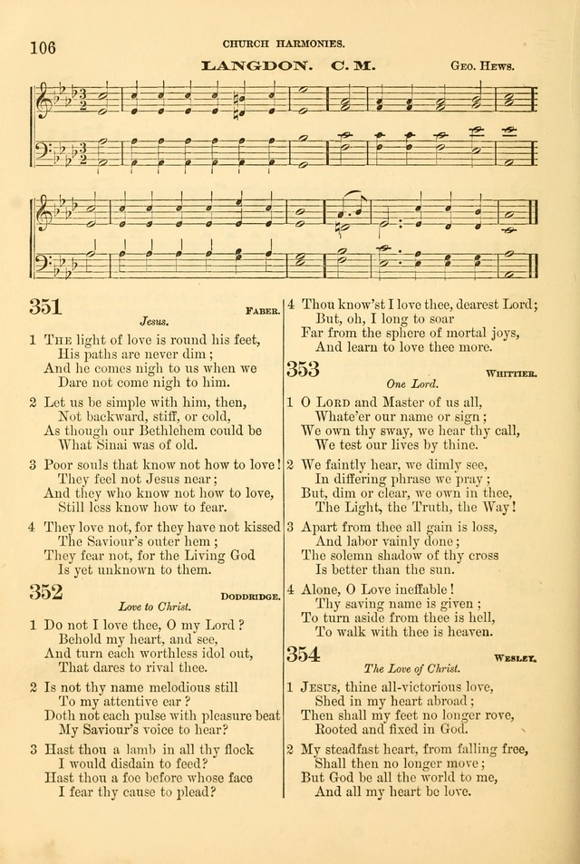 Church Harmonies: a collection of hymns and tunes for the use of Congregations page 106
