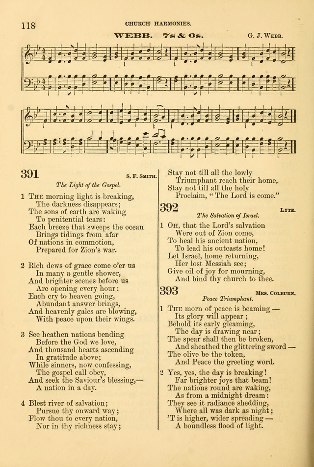 Church Harmonies: a collection of hymns and tunes for the use of Congregations page 118