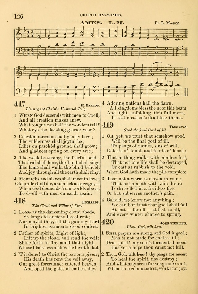 Church Harmonies: a collection of hymns and tunes for the use of Congregations page 126
