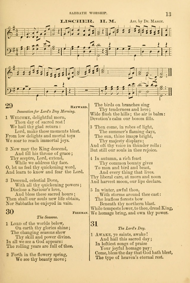 Church Harmonies: a collection of hymns and tunes for the use of Congregations page 13