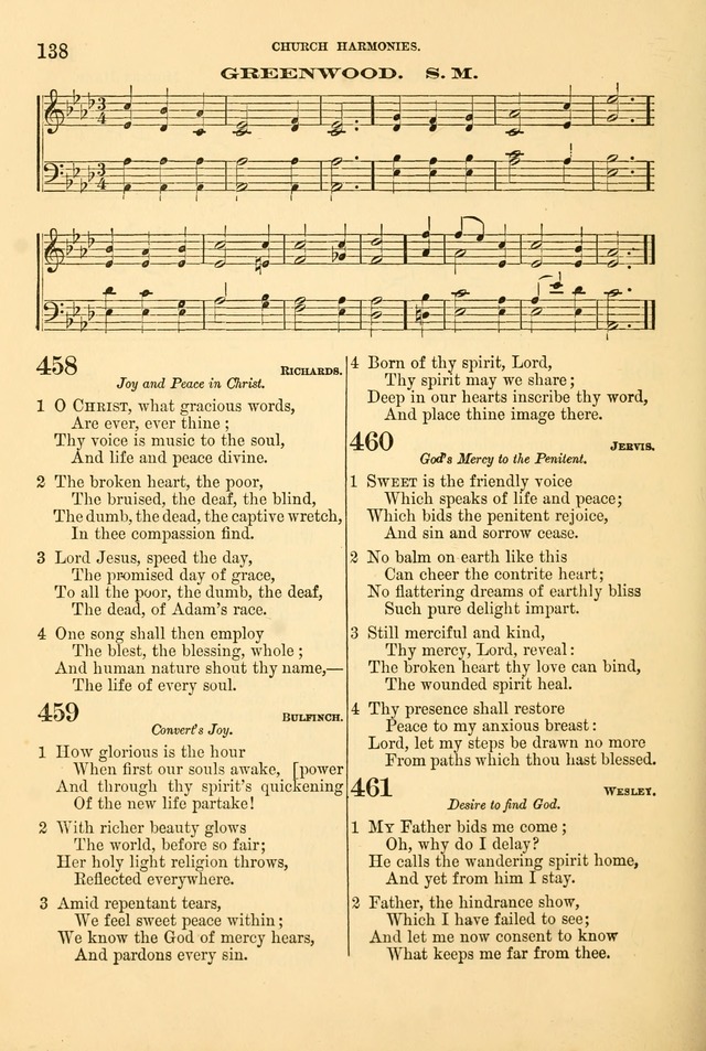 Church Harmonies: a collection of hymns and tunes for the use of Congregations page 138