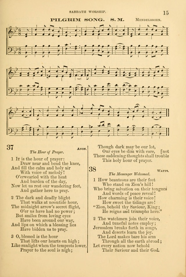 Church Harmonies: a collection of hymns and tunes for the use of Congregations page 15
