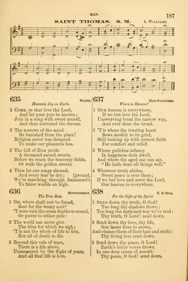 Church Harmonies: a collection of hymns and tunes for the use of Congregations page 187