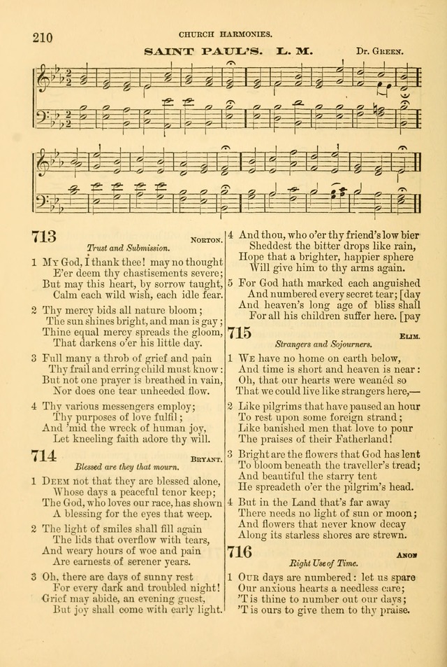 Church Harmonies: a collection of hymns and tunes for the use of Congregations page 210