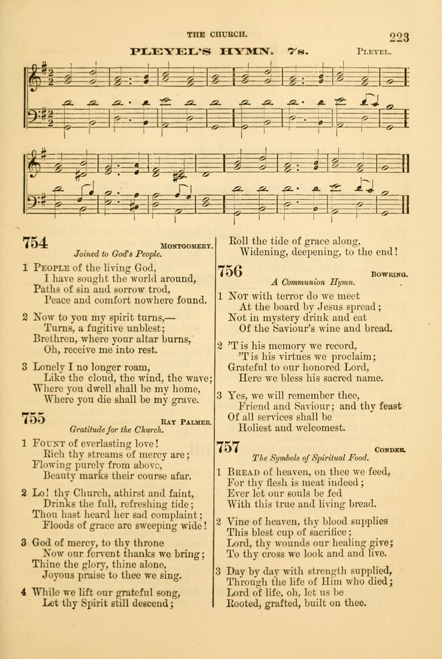 Church Harmonies: a collection of hymns and tunes for the use of Congregations page 223