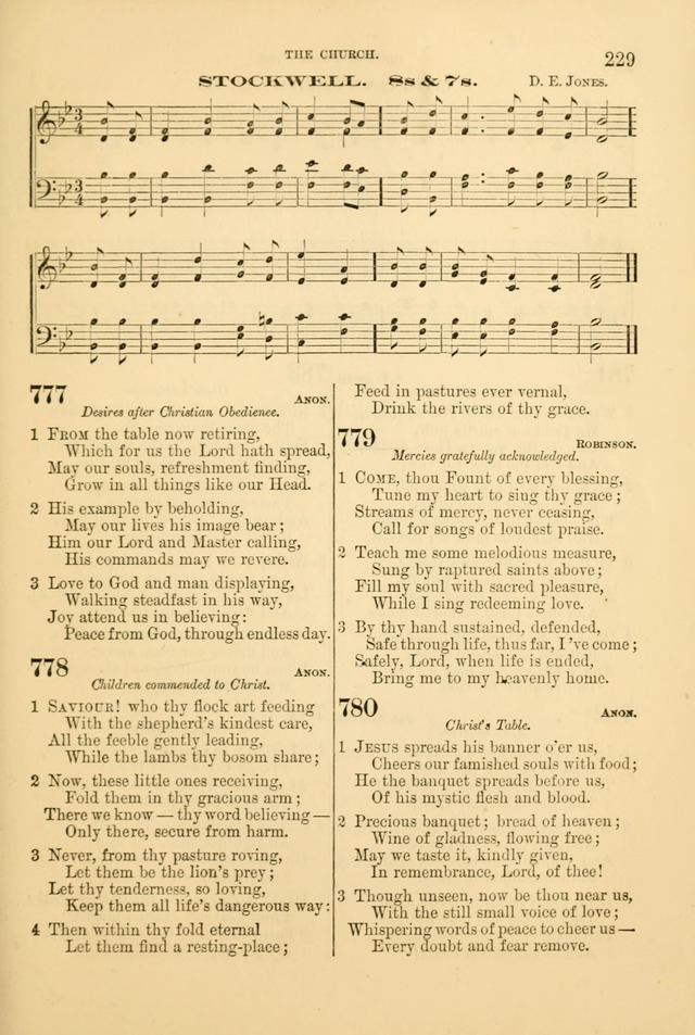 Church Harmonies: a collection of hymns and tunes for the use of Congregations page 229