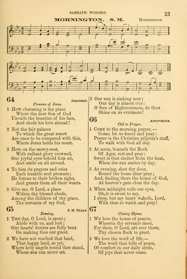 Church Harmonies: a collection of hymns and tunes for the use of Congregations page 23