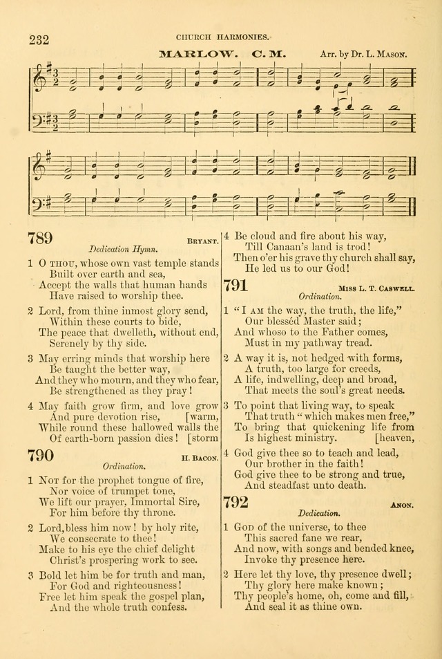Church Harmonies: a collection of hymns and tunes for the use of Congregations page 232