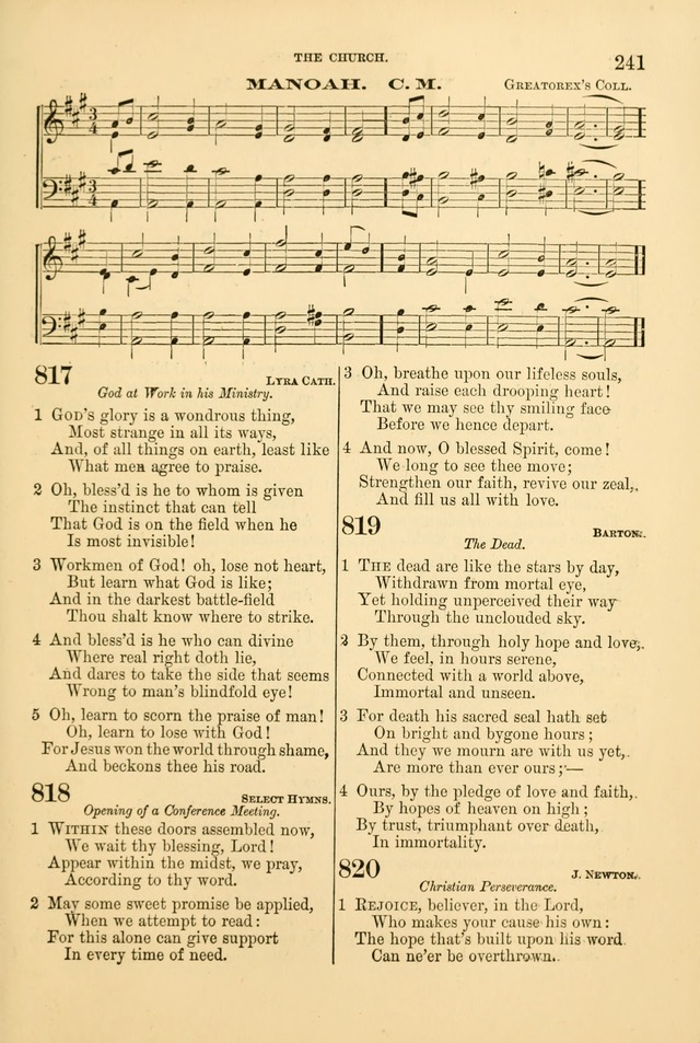 Church Harmonies: a collection of hymns and tunes for the use of Congregations page 241