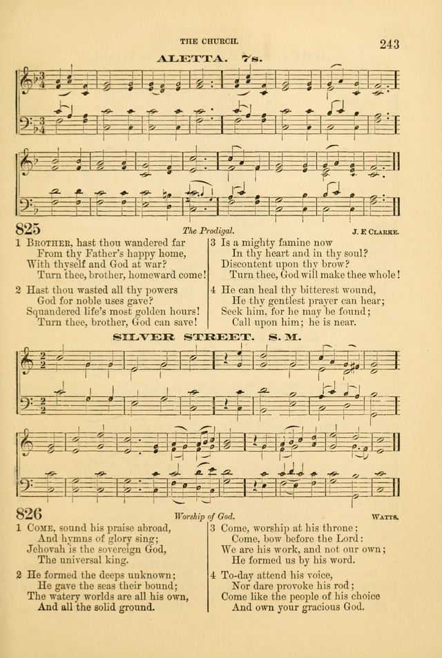 Church Harmonies: a collection of hymns and tunes for the use of Congregations page 243