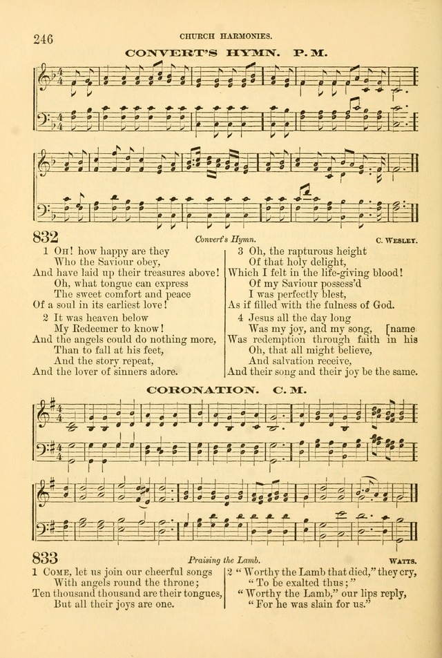 Church Harmonies: a collection of hymns and tunes for the use of Congregations page 246