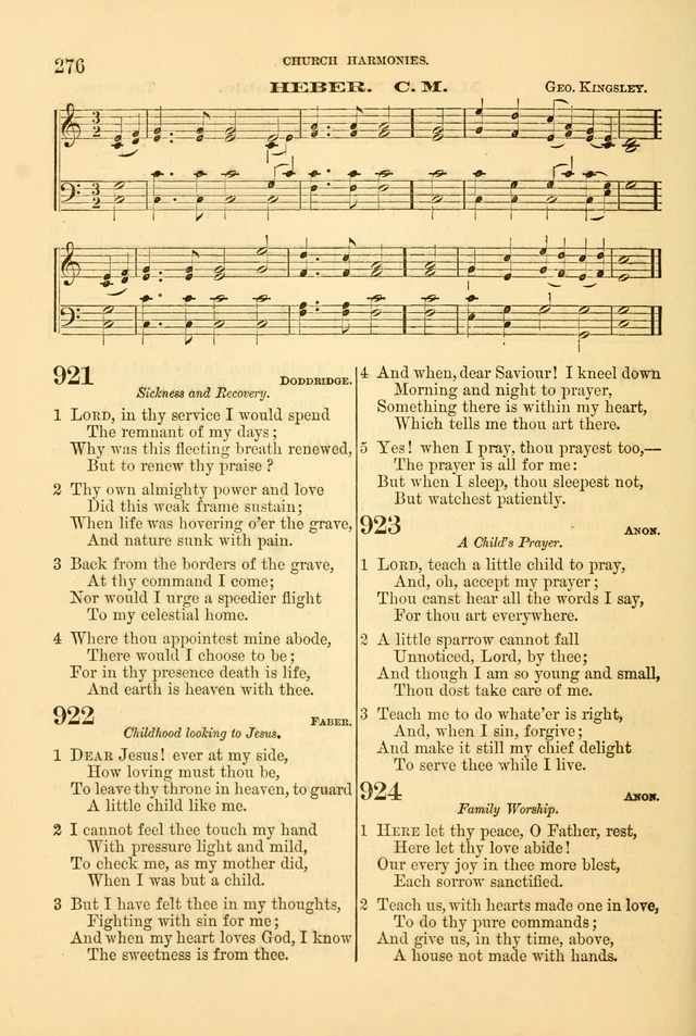 Church Harmonies: a collection of hymns and tunes for the use of Congregations page 276