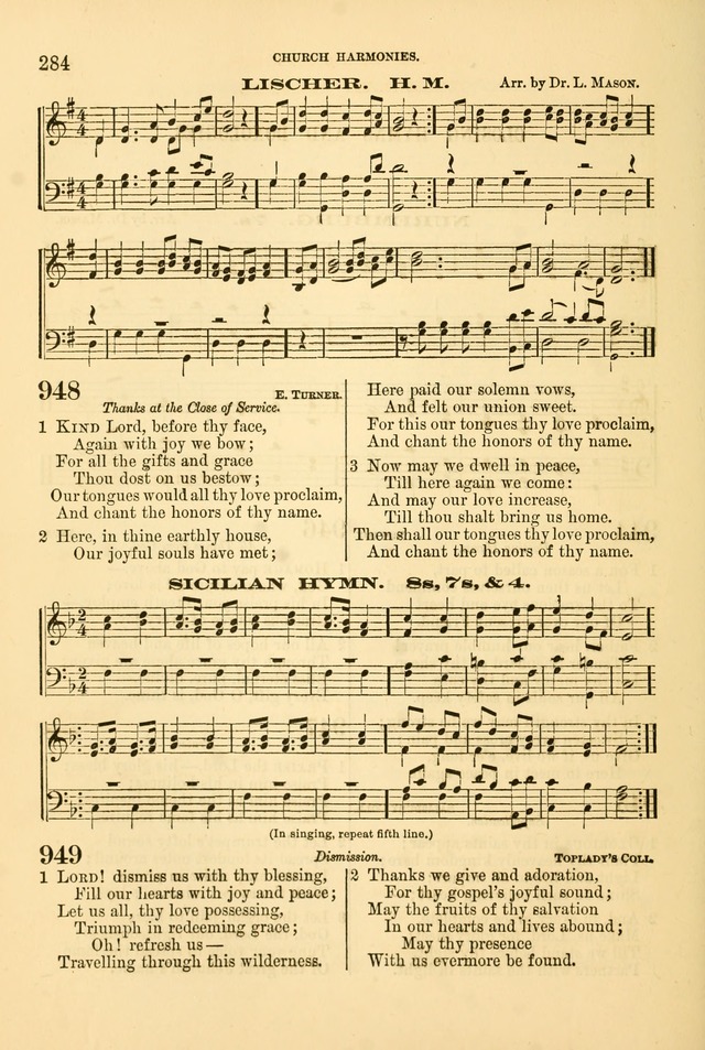 Church Harmonies: a collection of hymns and tunes for the use of Congregations page 284