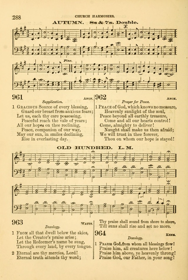 Church Harmonies: a collection of hymns and tunes for the use of Congregations page 288