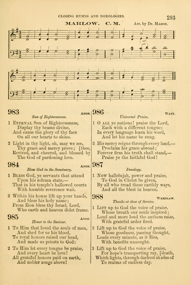Church Harmonies: a collection of hymns and tunes for the use of Congregations page 293