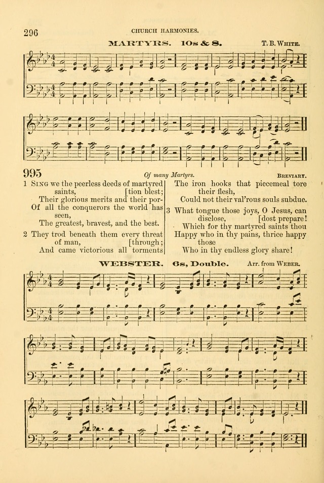 Church Harmonies: a collection of hymns and tunes for the use of Congregations page 296