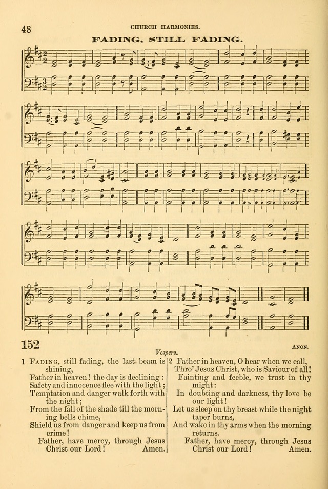 Church Harmonies: a collection of hymns and tunes for the use of Congregations page 48