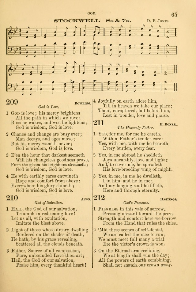 Church Harmonies: a collection of hymns and tunes for the use of Congregations page 65