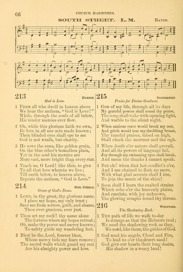 Church Harmonies: a collection of hymns and tunes for the use of Congregations page 66