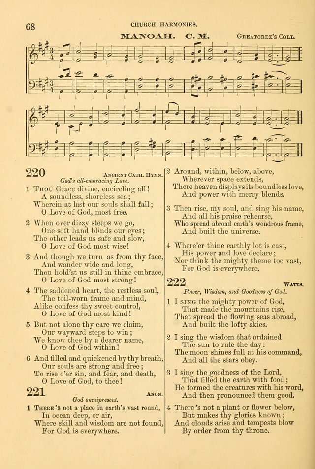 Church Harmonies: a collection of hymns and tunes for the use of Congregations page 68