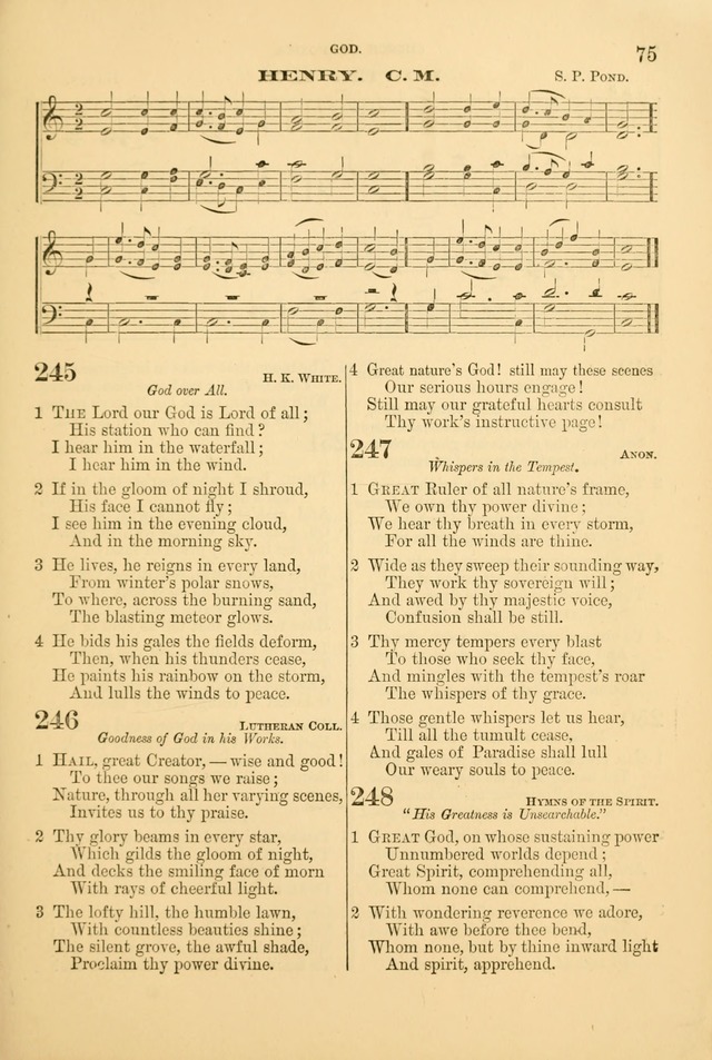 Church Harmonies: a collection of hymns and tunes for the use of Congregations page 75