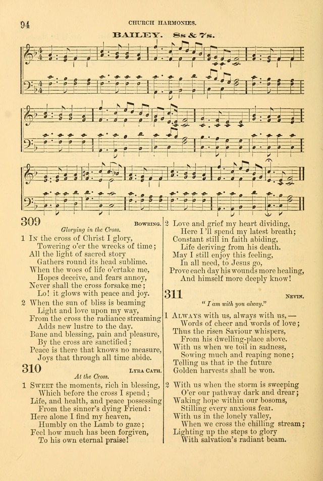 Church Harmonies: a collection of hymns and tunes for the use of Congregations page 94