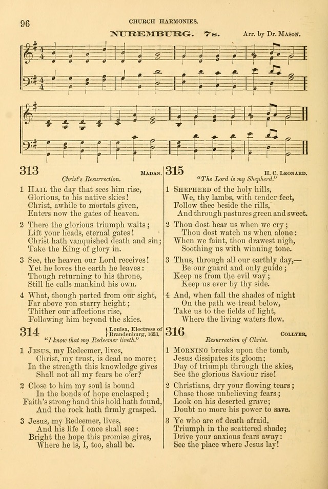 Church Harmonies: a collection of hymns and tunes for the use of Congregations page 96