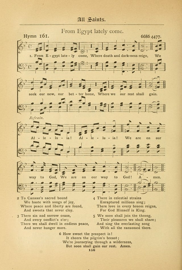The Catholic Hymnal: containing hymns for congregational and home use, and the vesper psalms, the office of compline, the litanies, hymns at benediction, etc. page 156