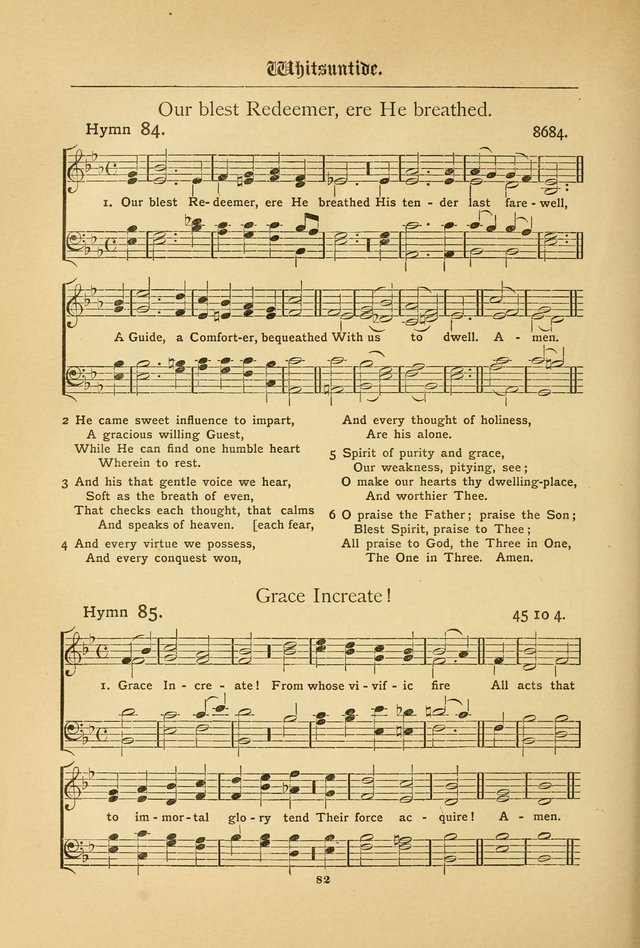 The Catholic Hymnal: containing hymns for congregational and home use, and the vesper psalms, the office of compline, the litanies, hymns at benediction, etc. page 82