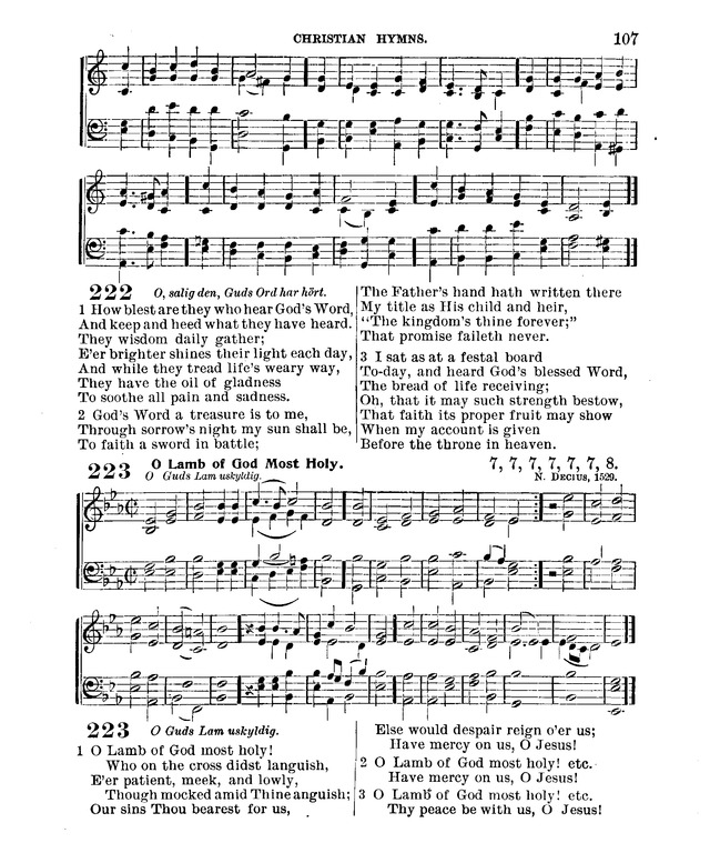Christian Hymns: for church, school and home, with music page 105