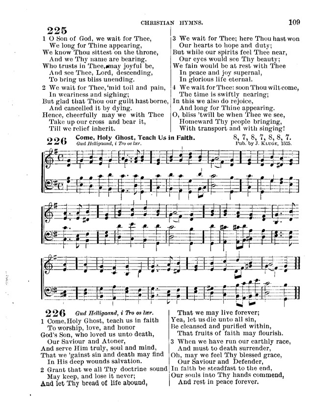 Christian Hymns: for church, school and home, with music page 107