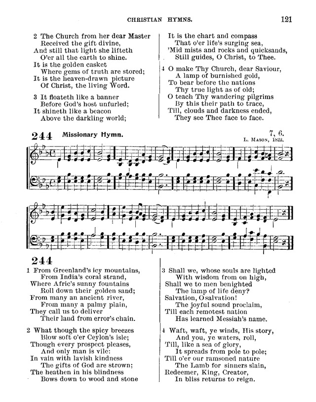 Christian Hymns: for church, school and home, with music page 119