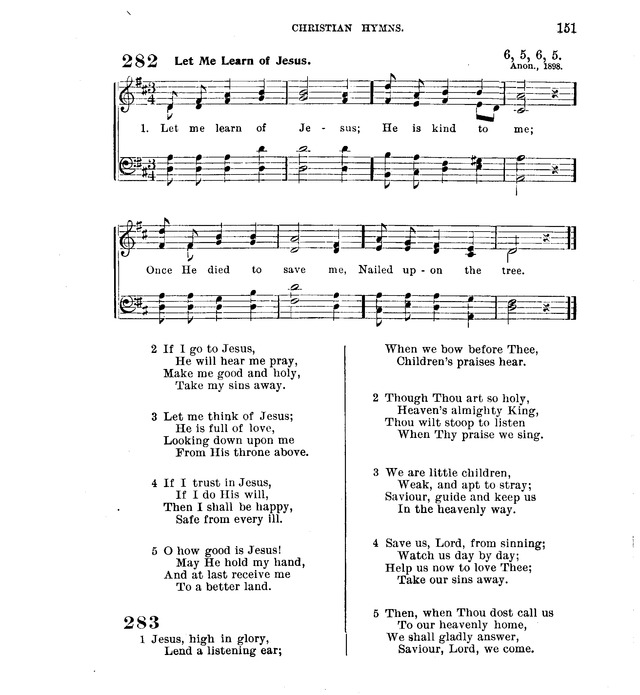Christian Hymns: for church, school and home, with music page 149