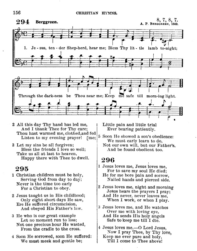 Christian Hymns: for church, school and home, with music page 154