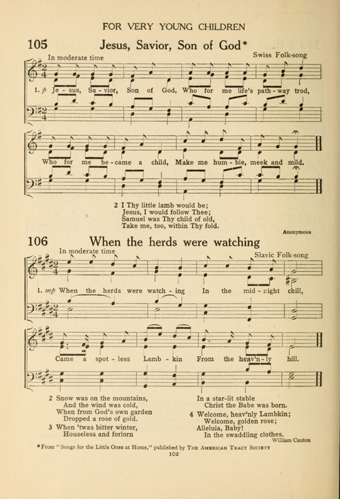 The Concord Hymnal: for Day School, Sunday School and Home page 102